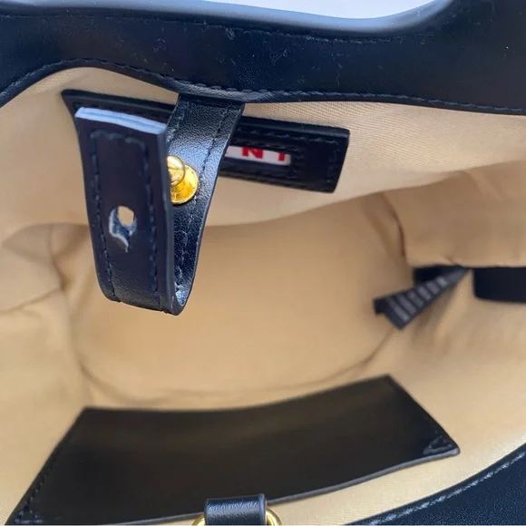 Marni Black Woven Tote Bag - Picture 3 of 5